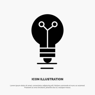 Ampul, Lab, Işık, Biyokimya katı Glyph Simgesi vektör