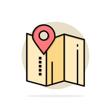 Konum, Harita, Pin, Otel Soyut Daire Arka Plan Düz renk 