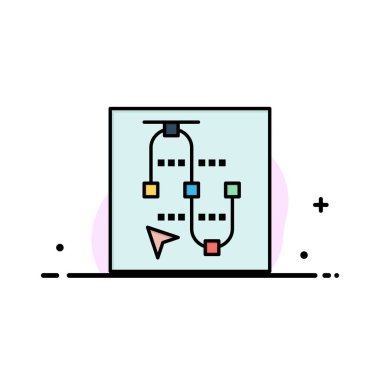 Fare, Ekran, Vektör, , Ok İş Logo Şablonu. Düz Colo