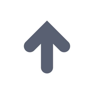 Ok, Ok, Yukarı, Düz Renk Simgesi ni yükleyin. Vektör simgesi afiş Te