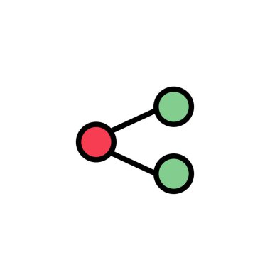 Medya, Paylaşım, Sosyal, Paylaşım İş Logo Şablonu. Düz Renk