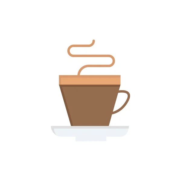 Tea, Cup, Coffee, Indian  Flat Color Icon. Vector icon banner Te — Stock Vector