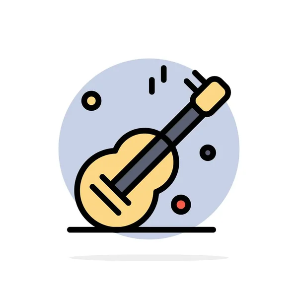 吉他， 音乐， 乌萨， 美国抽象圆背景平 col — 图库矢量图片