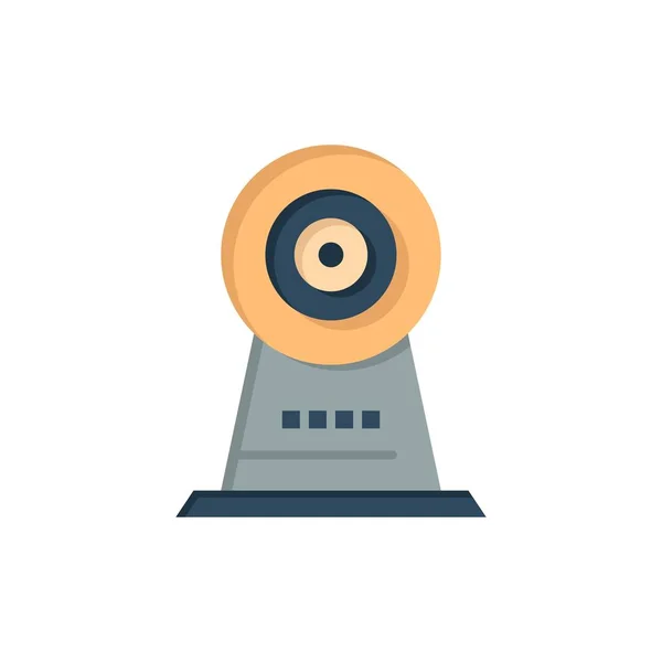 Camera, Webcam, Security, Hotel  Flat Color Icon. Vector icon ba — Stock Vector