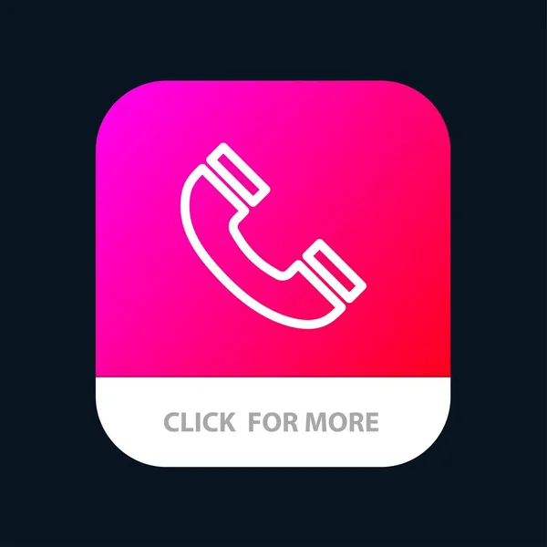 Καλέστε, interface, τηλέφωνο, UI κουμπί εφαρμογής για κινητά. Android και iOS Li — Διανυσματικό Αρχείο