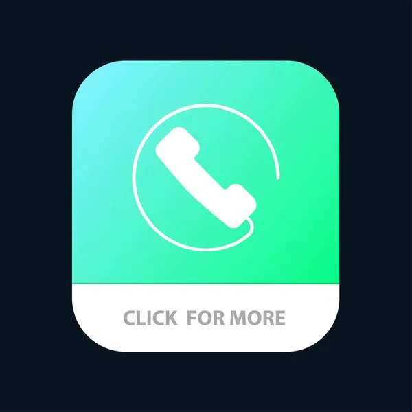 Atender, Chamada, Telefone Mobile App Botão. Android e IOS Glyph Ver — Vetor de Stock