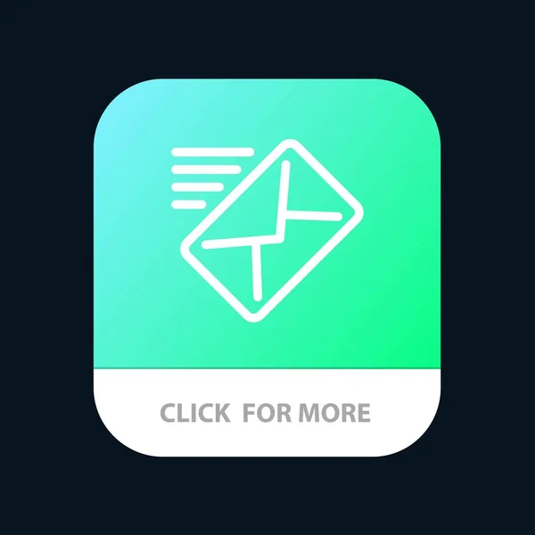 Email, Mail, Message, Envoyé Bouton d'application mobile. Android et IOS Li — Image vectorielle