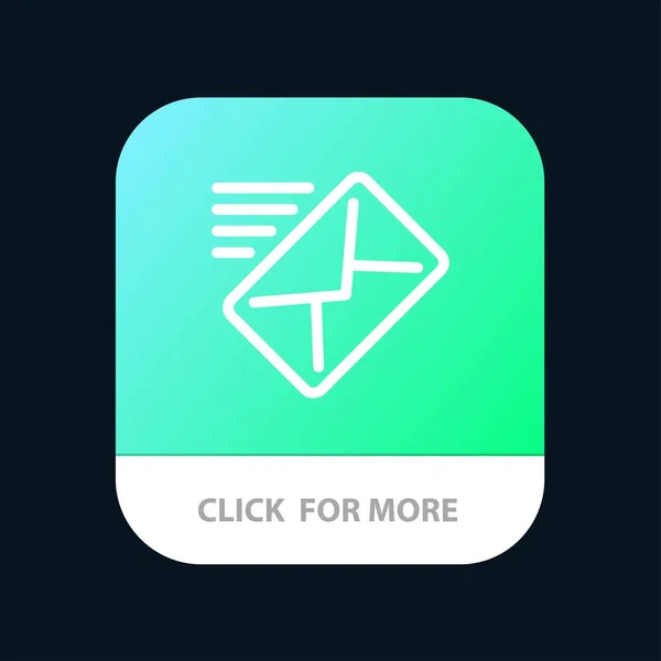 E-mail, mail, bericht, verzonden mobiele app knop. Android en IOS Li — Stockvector