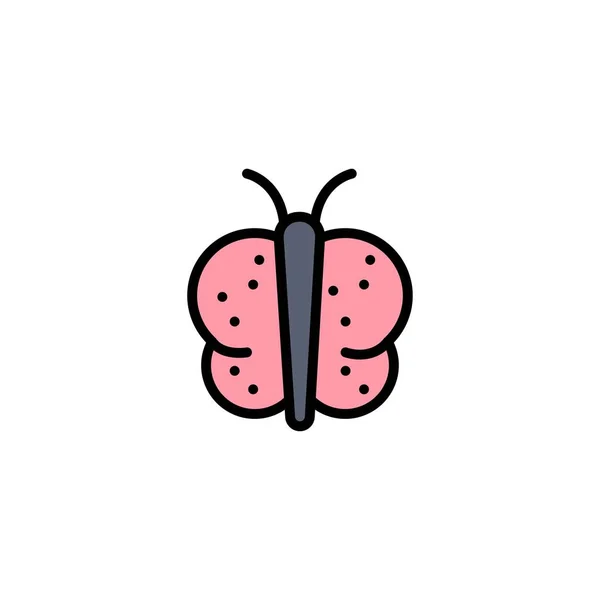 Tier, Schmetterling, Ostern, Natur Business Logo Vorlage. flaches c — Stockvektor