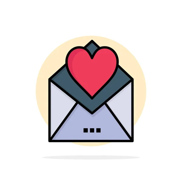 Γράμμα, ταχυδρομείο, κάρτα, Love γράμμα, Love αφηρημένο κυκλικό φόντο — Διανυσματικό Αρχείο