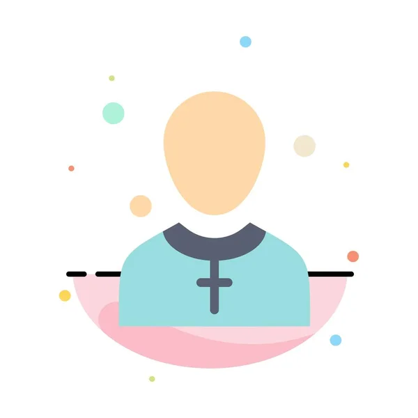 Chrześcijański, Kościół, mężczyzna, człowiek, kaznodzieja Abstrakcja ikona koloru płaskiego — Wektor stockowy