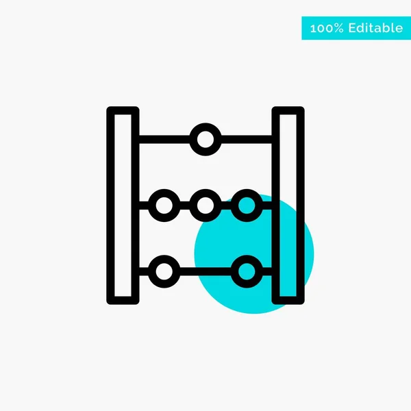 Abacus, edukacja, matematyka turkusowy punkt zaznaczenia wektor — Wektor stockowy
