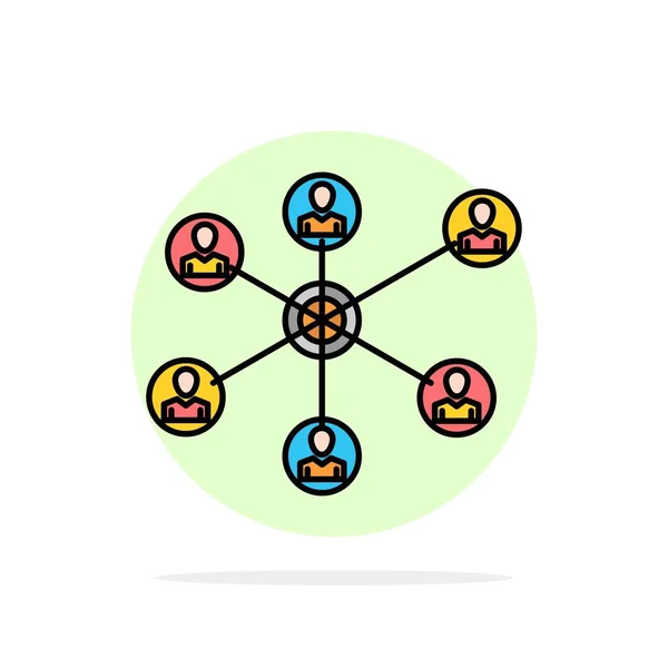 Wlan, Internet, Social, Group Abstract Circle Background Flat co — 스톡 벡터