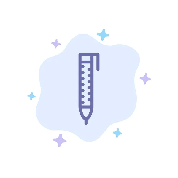 Pero, tužka, návrh modré ikony na pozadí abstraktního mraku — Stockový vektor