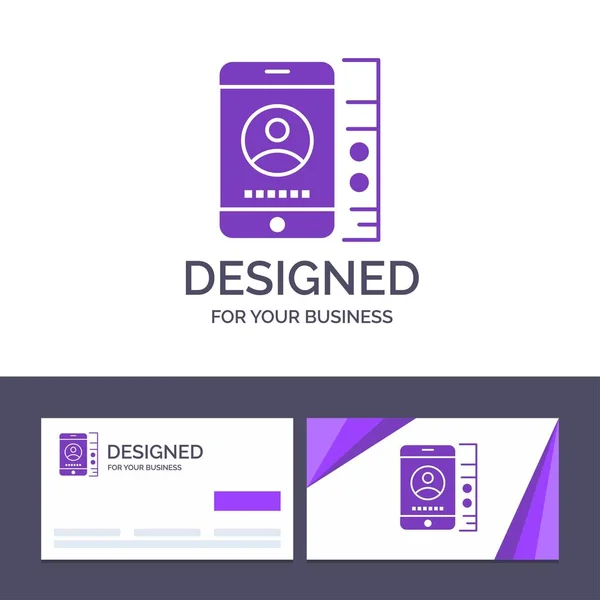 Szablon Creative Business Card i logo Mobile, komórka, serwis, — Wektor stockowy