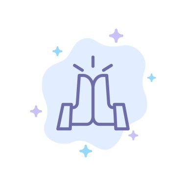 En İyi, Beş, Arkadaşlar, Soyut Bulut Arka Plan Yüksek Mavi Simge