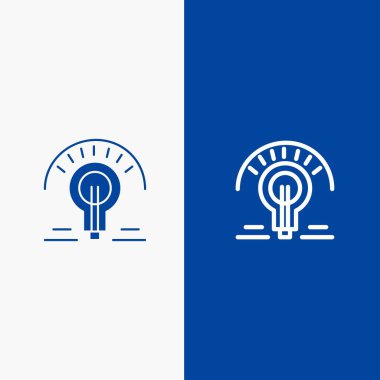 Ampul, Ampul, Ampul, İpuçları Hattı ve Glyph Katı simgesi Mavi yasağı