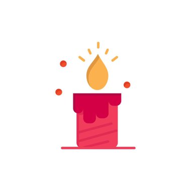 Mum, ışık, düğün, aşk düz renk simgesi. Vektör simgesi banne