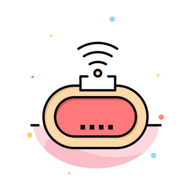 Aygıt, Güvenlik, Wifi, Sinyal Soyut Düz Renk Simgesi Şablonu