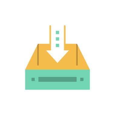 Gelen Kutusu, Kutu, Dolap, Belge, Boş, Proje, Düz Renk Simgesi