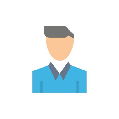 Hesap, İnsan, İnsan, Kişi, Profil Düz Renk Simgesi. Vektör ic