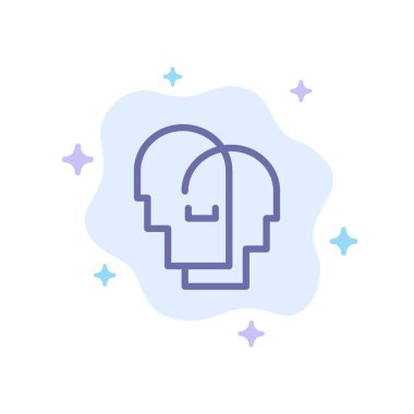 Şapka, İnsan, Empati, Soyut Bulut Backgr'de Duygular Mavi Sonu