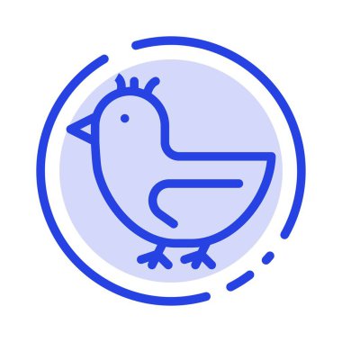 Ördek, Kaz, Kuğu, Bahar Mavi Noktalı Satır Simgesi