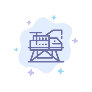 İnşaat, Mühendislik, Laboratuvar, Abs Platform Mavi Simge