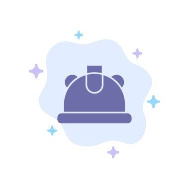 Soyut Bulut Backg'de Bina, İnşaat, Kask Mavisi İkonu