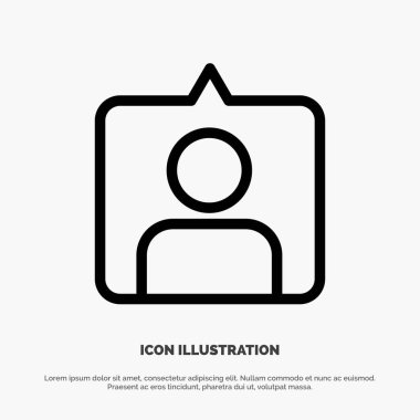 İletişim, Instagram, Satır Simgesi Vektörünü Ayarla