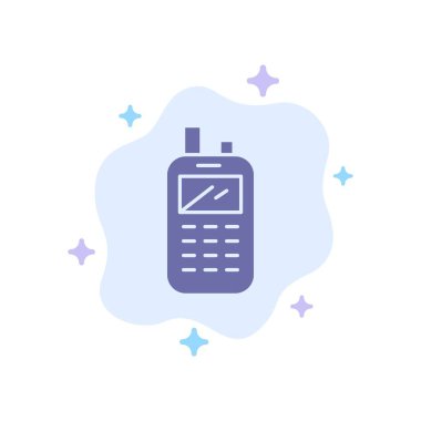 Telefon, Radyo, Alıcı, Soyut Bulut Bac Kablosuz Mavi Simge