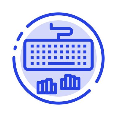 Klavye, Arayüz, Yazı, Mavi Noktalı Çizgi Simgesi Yazma