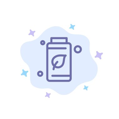 Soyut Bulut Backgroun Üzerinde Şişe, Yeşil, Ağaç, Yeşil Mavi Simge