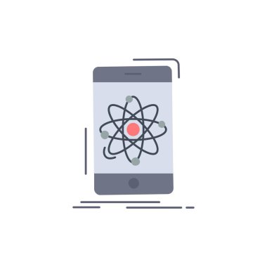 veri, bilgi, mobil, araştırma, bilim Düz Renk Simge Vec