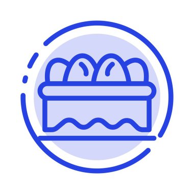 Sepet, Paskalya, Yumurta Mavi Noktalı Çizgi Hattı Simgesi