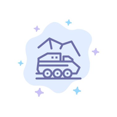 Keşif, Planet, Rover, Yüzey, Abst Üzerinde Ulaşım Mavi Simge