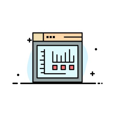 Tarayıcı, Internet, Web, Statik İş Düz Hat Dolu Simge V