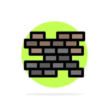 Tuğla, Tuğla, Duvar Soyut Daire Arka Plan Düz renk Simgesi