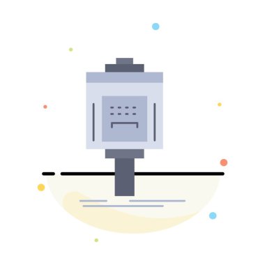 vale, otopark, servis, otel, vadi Düz Renk Simge Vektör