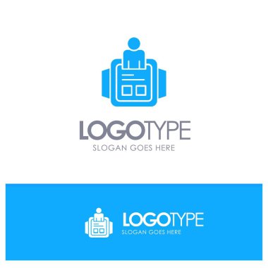 El İzle, Man, Zaman, Teknoloji Mavi Katı Logo için yer