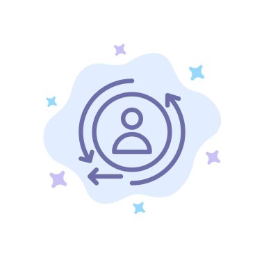 Dijital, Pazarlama, Soyut Bulut Geri Mavi Simge Remarketing