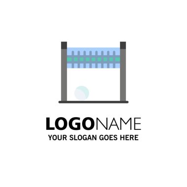 Oyun, Kaledir, Net, Voleybol İş Logo Şablonu. Düz Col