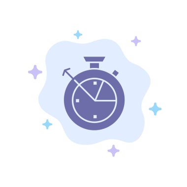 Soyut Bulut B'de Ölçü, Saat, Saat, Veri Bilimi Mavi Simgesi