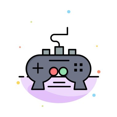 Oyun, Pad, Video, Xbox, Playstation Abstract Düz Renk Simge Tem