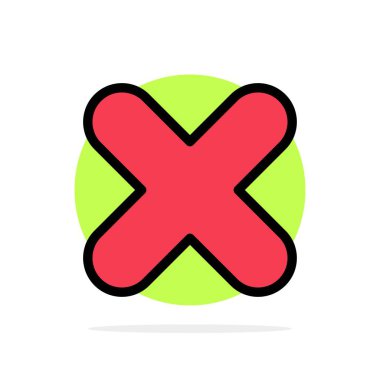 Sil, İptal Et, Kapat, Çapraz Soyut Daire Arka Plan Düz col