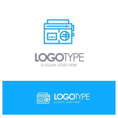 Teyp, Radyo, Müzik, Medya Mavi Logo Hattı Tarzı
