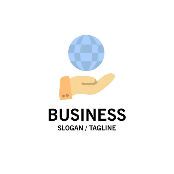 Business, Global, modern, Business logo-sjabloon voor services. Platte — Stockvector