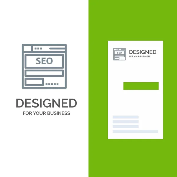 Site Web, serveur, données, hébergement, Seo, Tech Grey Logo Design et B — Image vectorielle