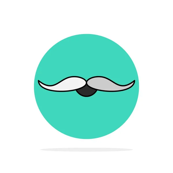 Baffi, Hipster, movember, maschio, uomo Flat Color Icon Vector — Vettoriale Stock