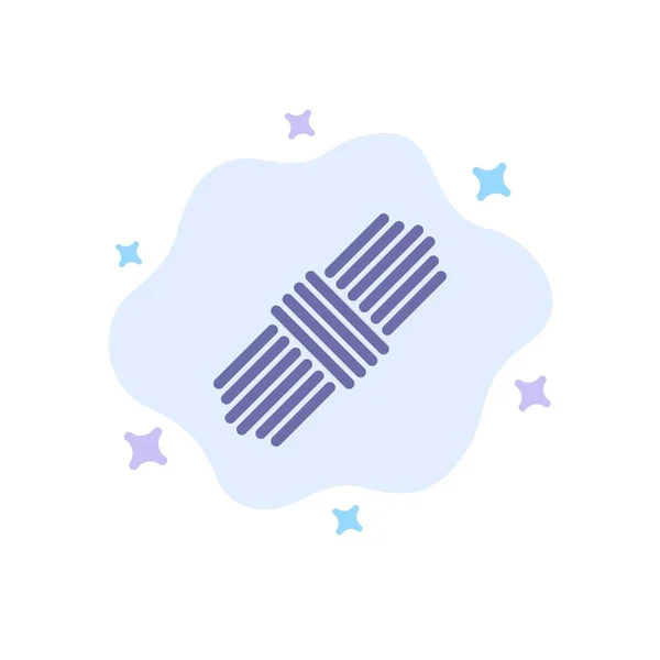 Touw, Pack, blauw pictogram instellen op abstracte Cloud achtergrond — Stockvector